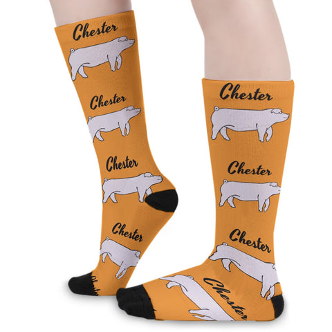 Orange Chester Socks